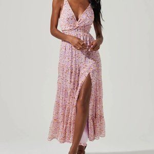 COPY - NWT ASTR ELSA FLORAL FRONT SLIT MAXI DRESS